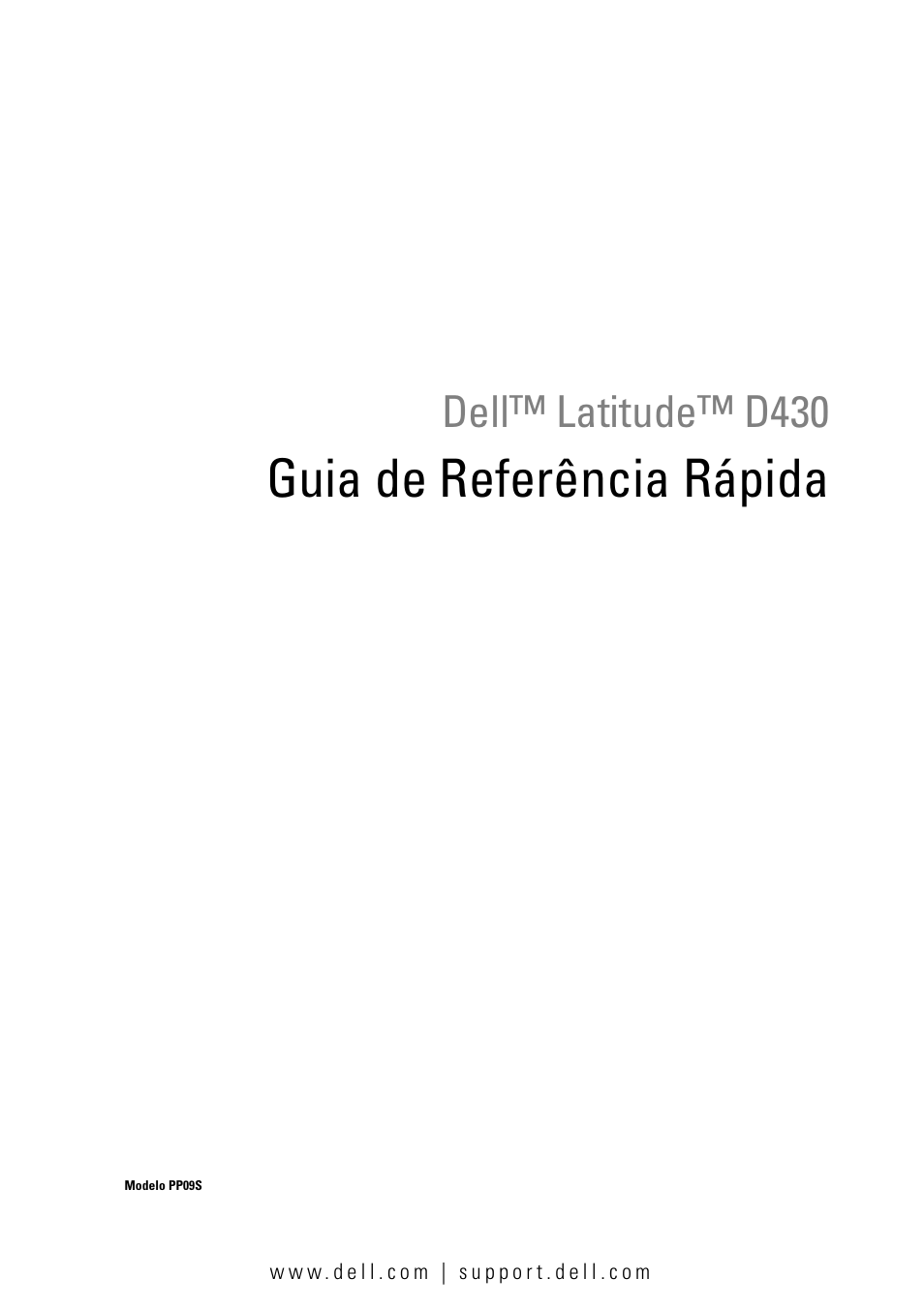 Guia de referência rápida, Dell™ latitude™ d430 | Dell Latitude D430 (Mid 2007) User Manual | Page 59 / 116