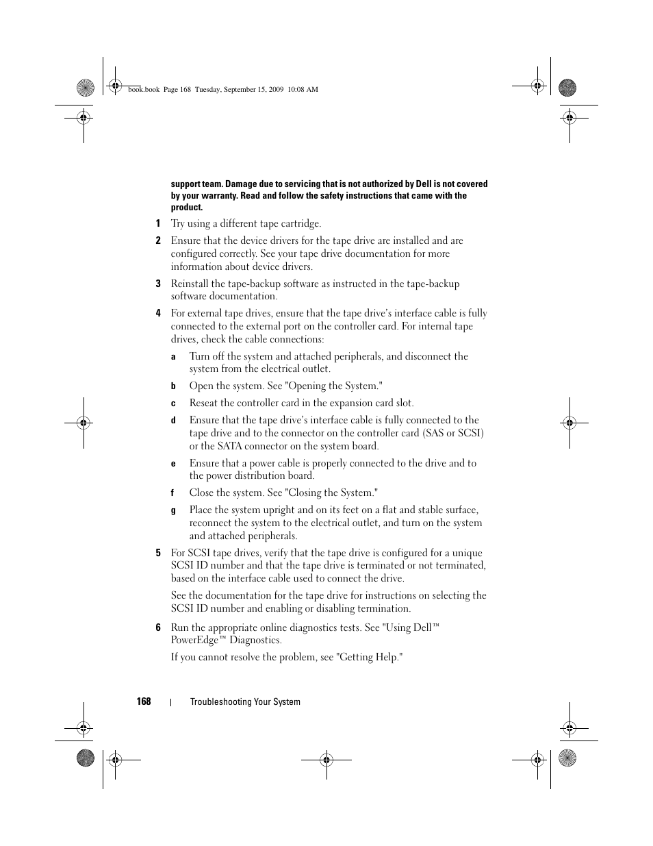 Dell PowerEdge T610 User Manual | Page 168 / 206