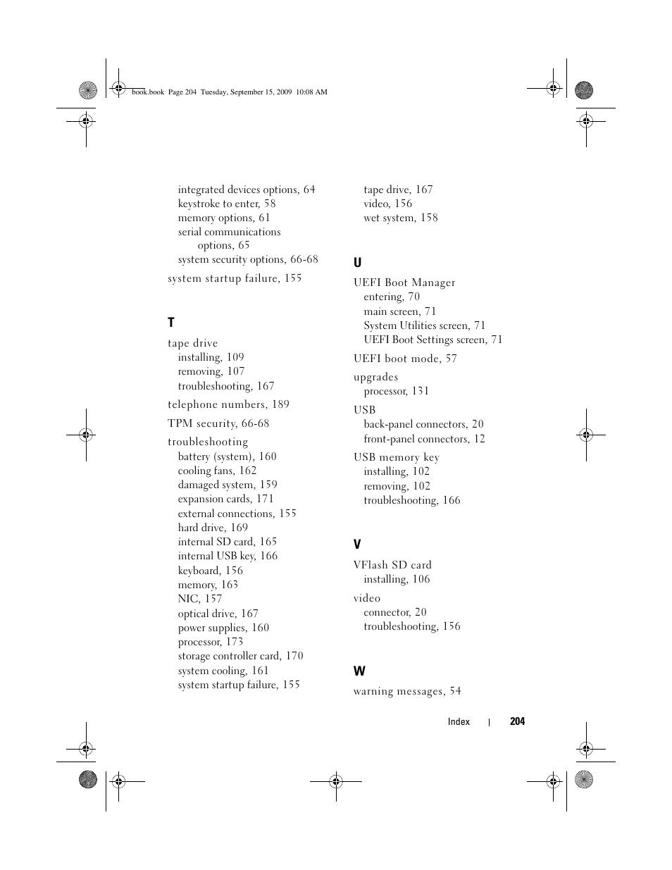 Dell PowerEdge T610 User Manual | Page 204 / 206