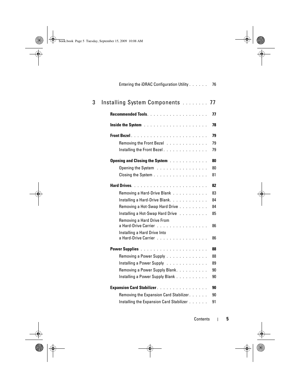 3installing system components | Dell PowerEdge T610 User Manual | Page 5 / 206