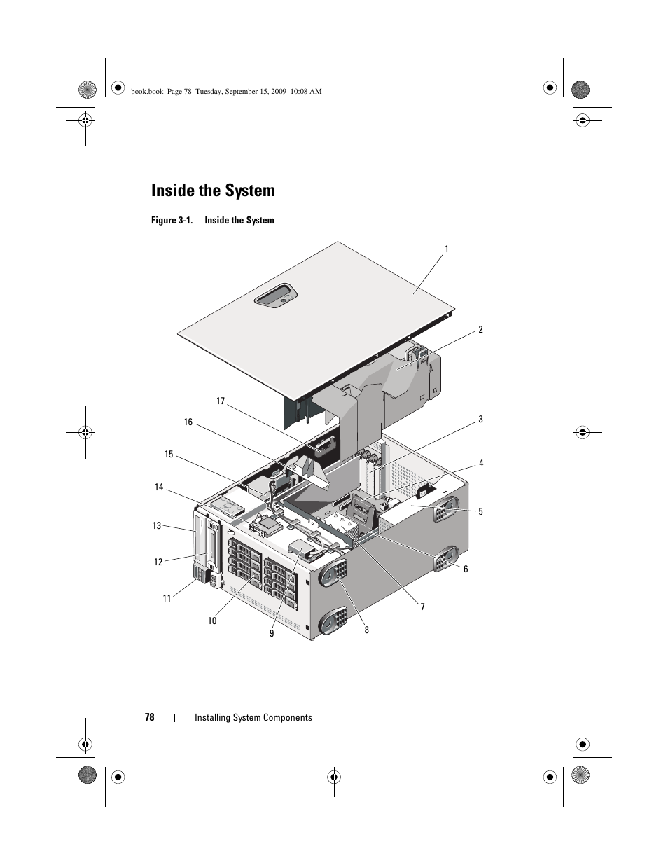 Inside the system | Dell PowerEdge T610 User Manual | Page 78 / 206
