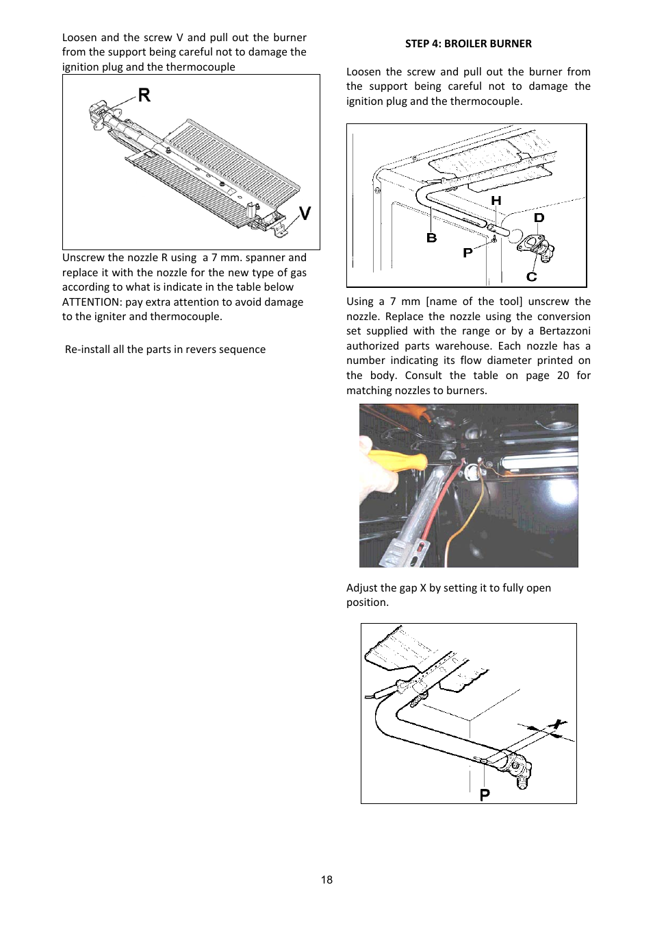 Bertazzoni A304GGVXT/002 User Manual | Page 18 / 46