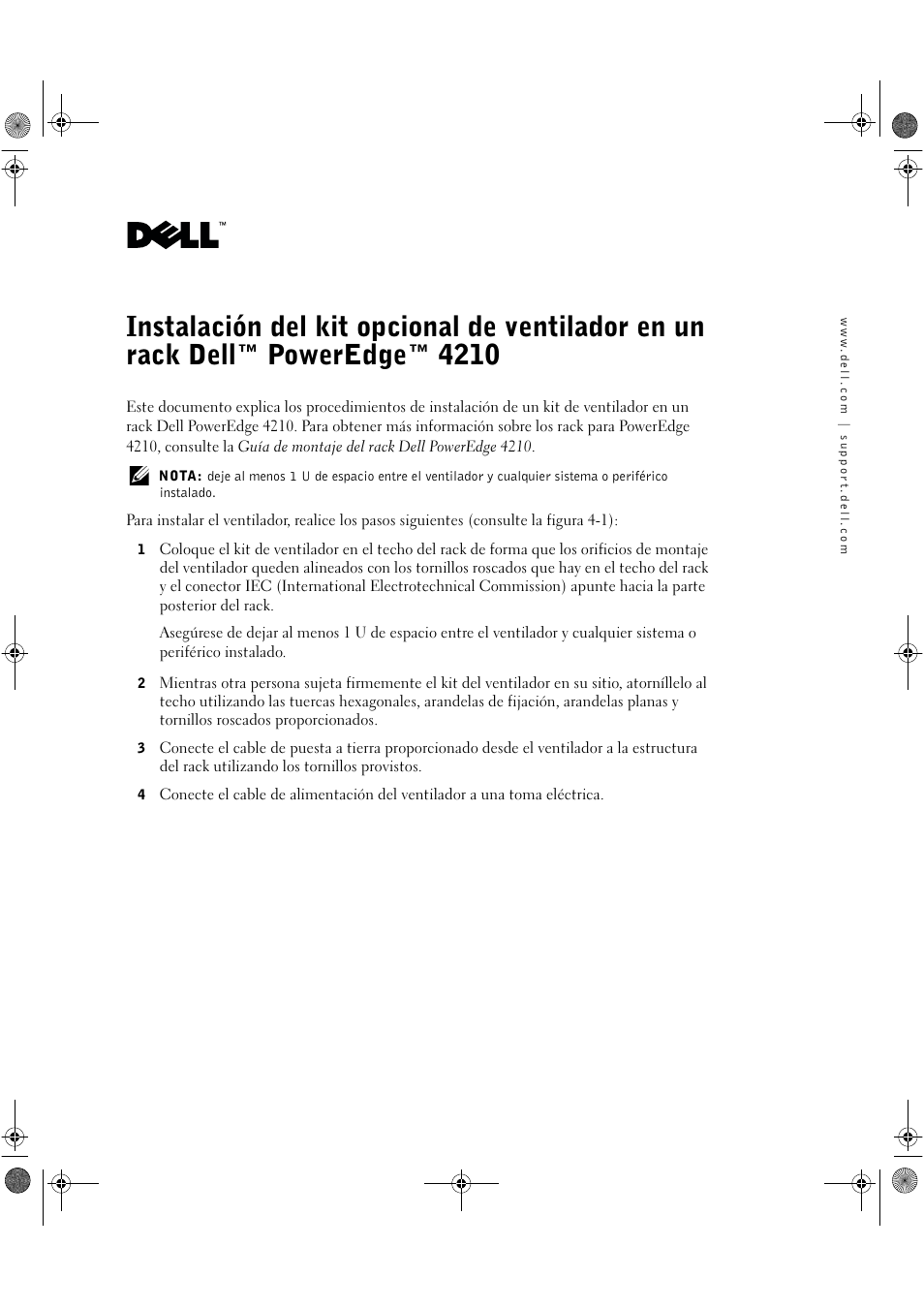 Dell PowerEdge Rack Enclosure 2410 User Manual | Page 7 / 10