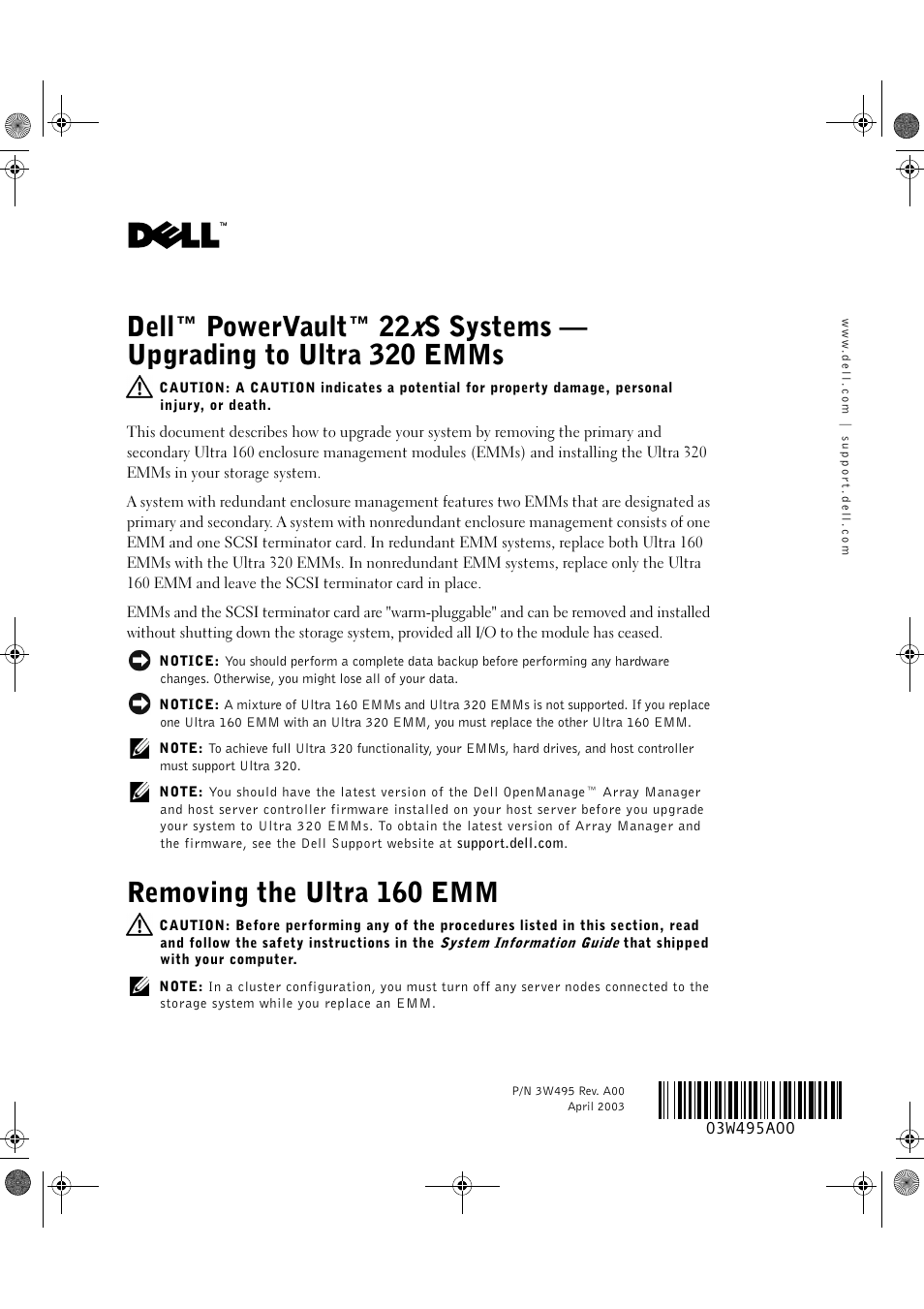 Dell PowerVault 220S (SCSI) User Manual | 28 pages