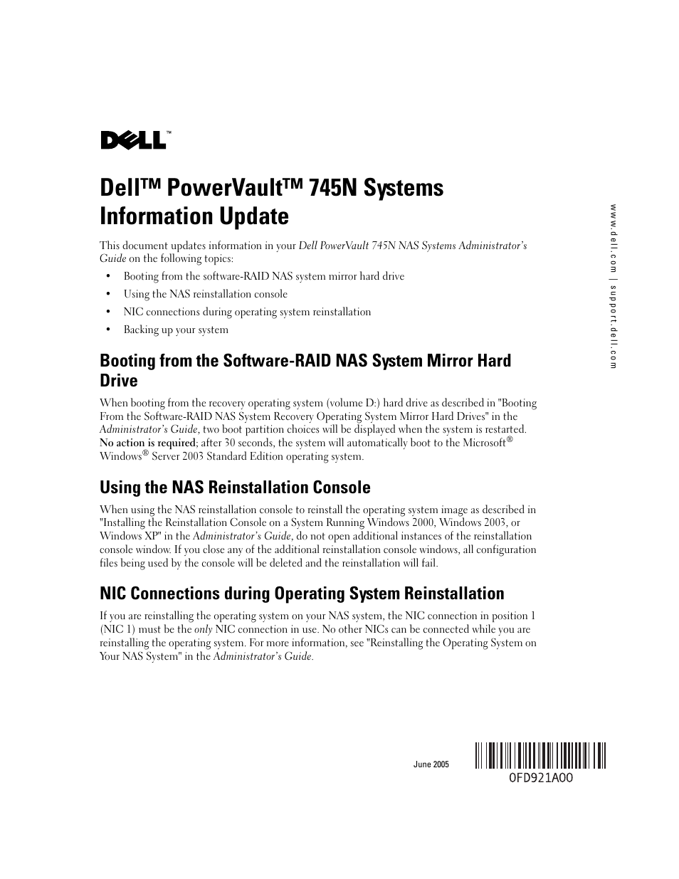 Dell PowerVault 745N User Manual | 25 pages