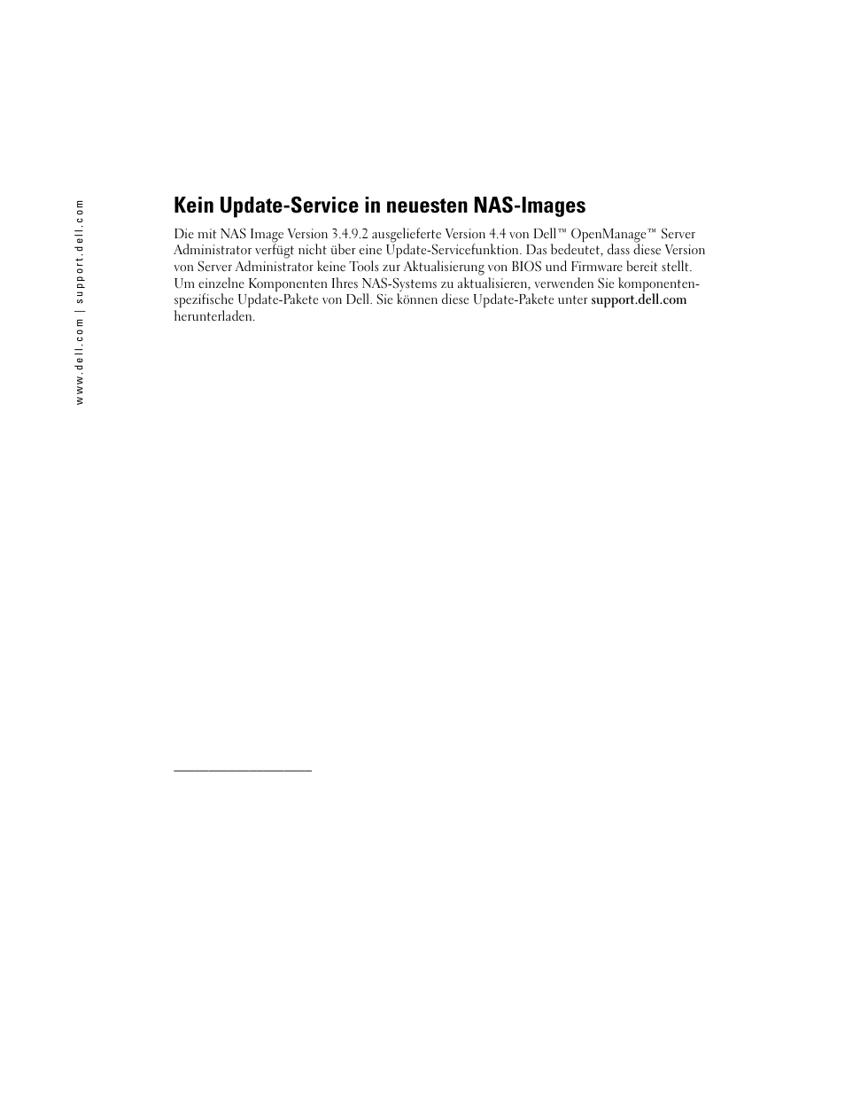 Kein update-service in neuesten nas-images | Dell PowerVault 745N User Manual | Page 14 / 25