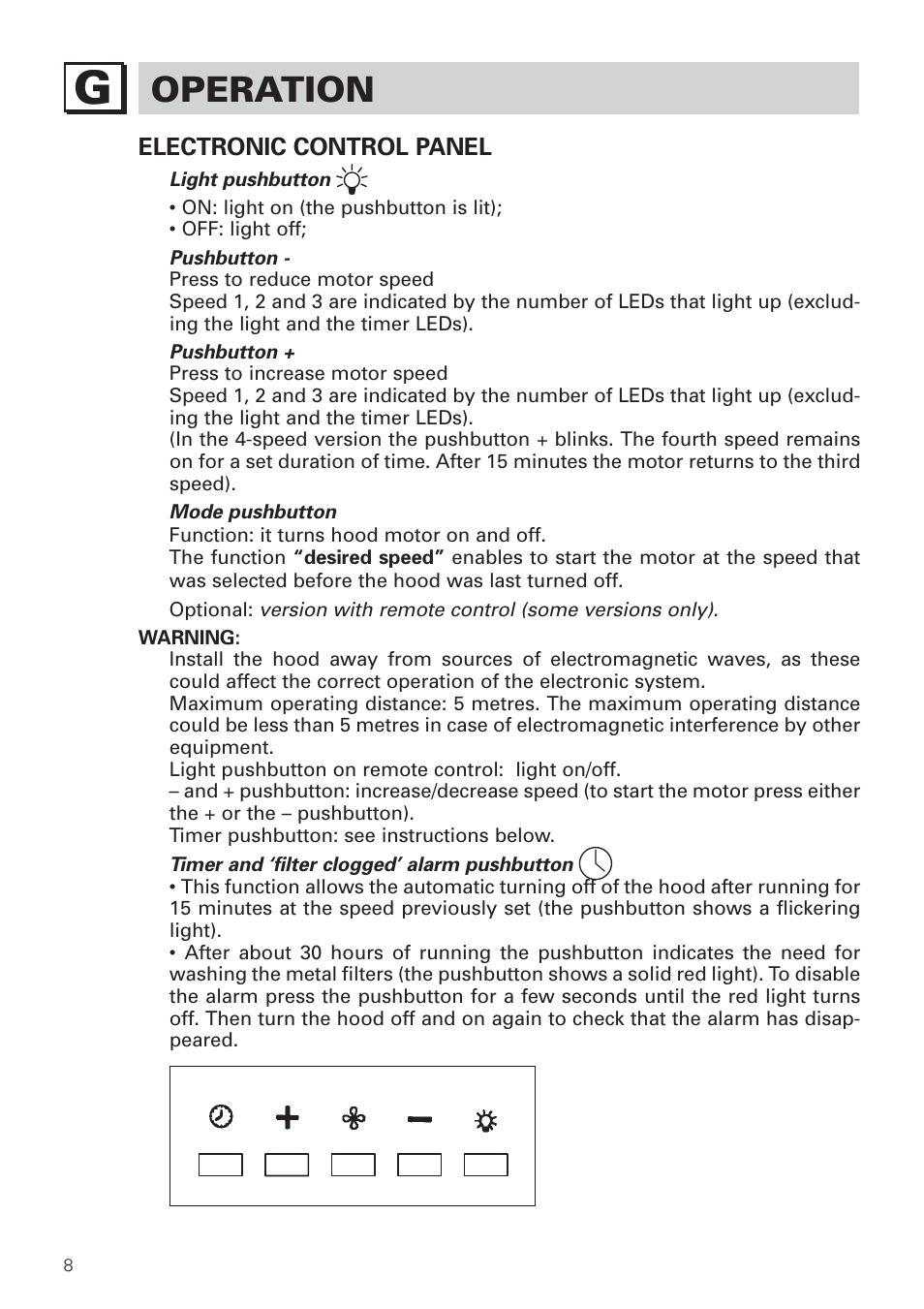 Operation | Bertazzoni KIN 36 PER X User Manual | Page 10 / 32