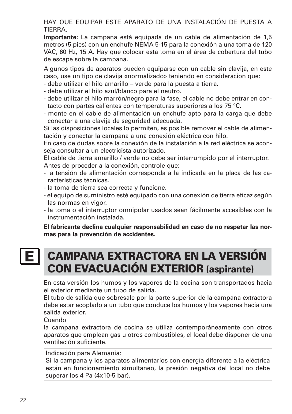 Aspirante) | Bertazzoni KIN 36 PER X User Manual | Page 24 / 32