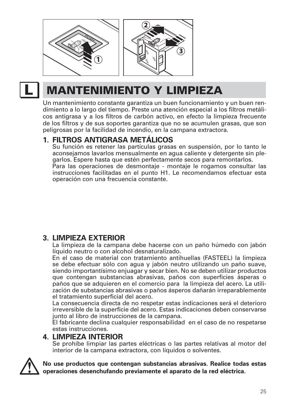 Mantenimiento y limpieza | Bertazzoni KIN 36 PER X User Manual | Page 27 / 32