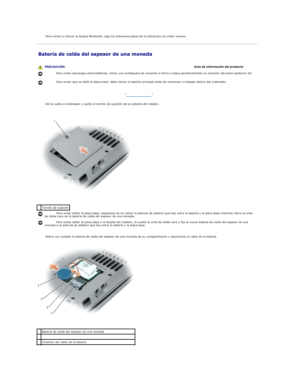 Batería de celda del espesor de una moneda | Dell Latitude D610 User Manual | Page 83 / 119