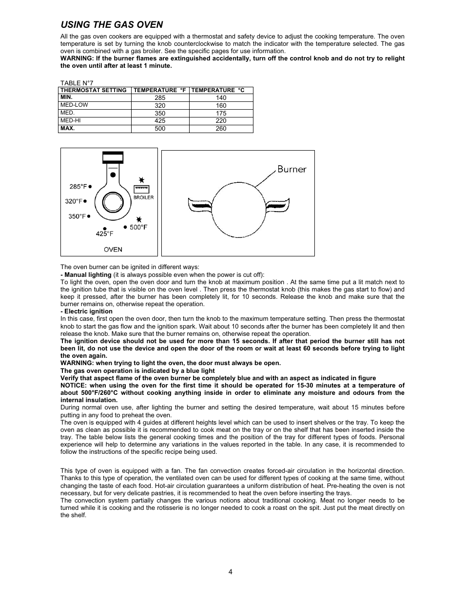 Using the gas oven | Bertazzoni X366GGVX User Manual | Page 4 / 7