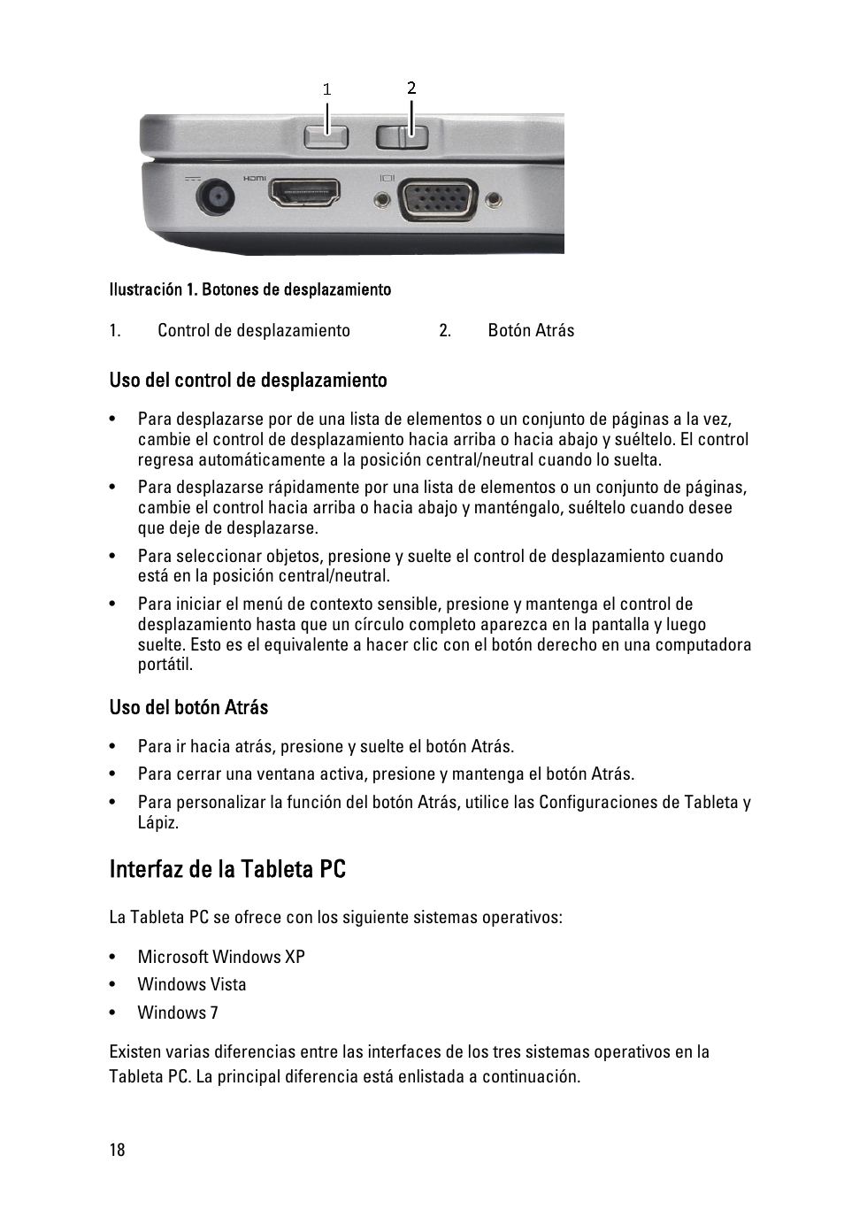Interfaz de la tableta pc | Dell Latitude XT3 (Mid 2011) User Manual | Page 18 / 155