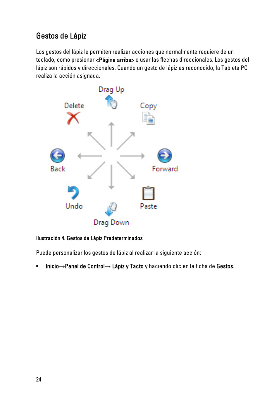 Gestos de lápiz | Dell Latitude XT3 (Mid 2011) User Manual | Page 24 / 155