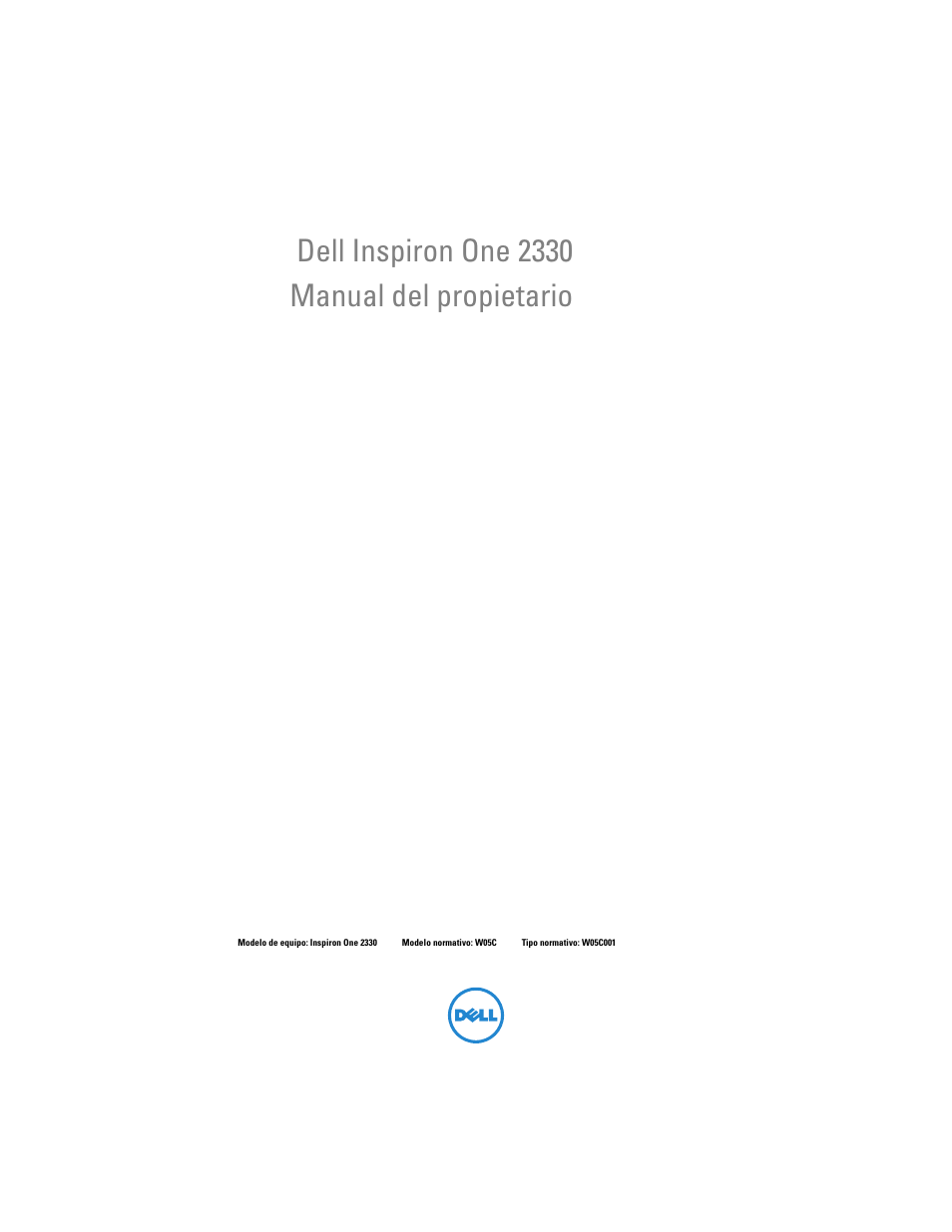 Dell Inspiron One 2330 (Mid 2012) User Manual | 146 pages