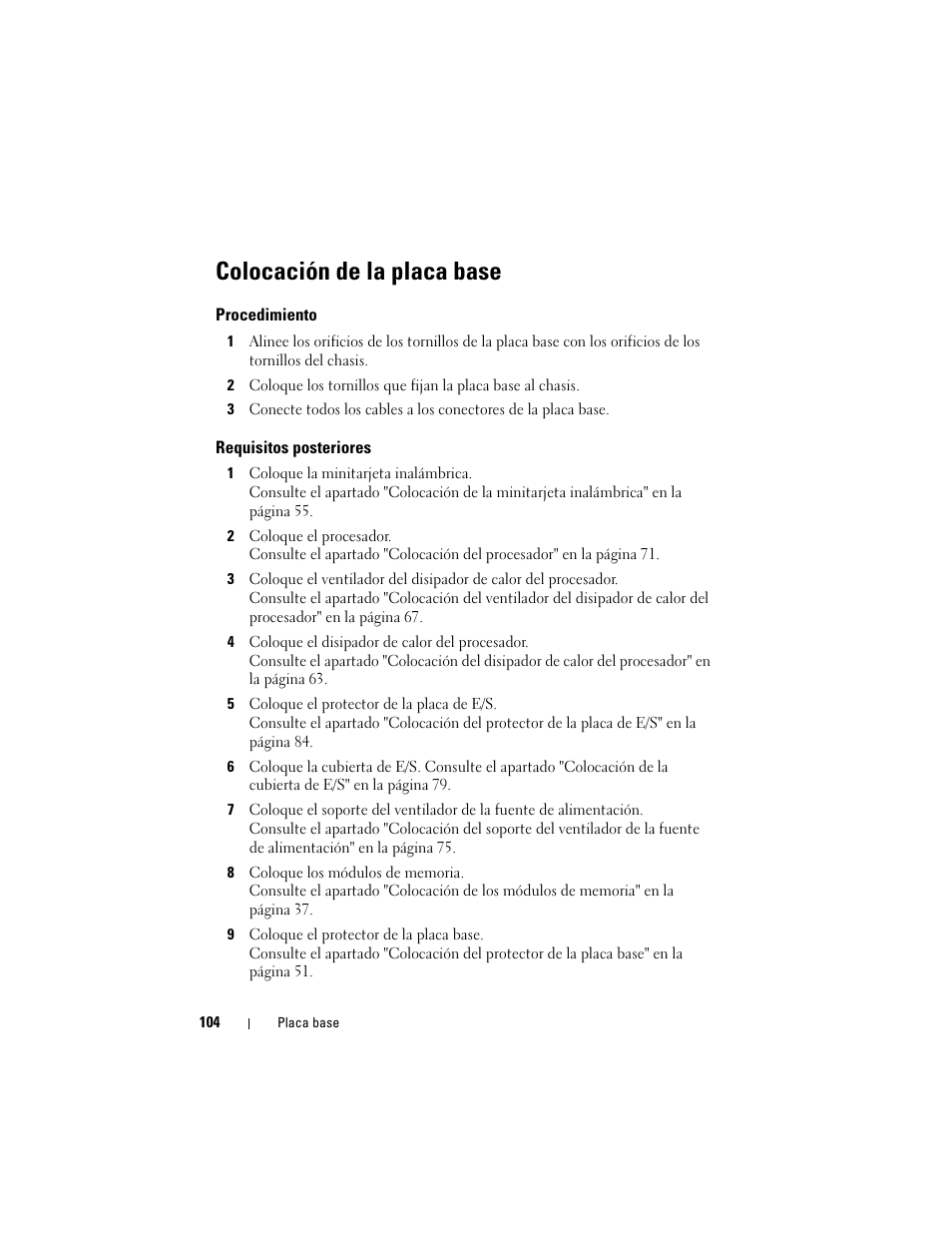 Colocación de la placa base | Dell Inspiron One 2330 (Mid 2012) User Manual | Page 104 / 146