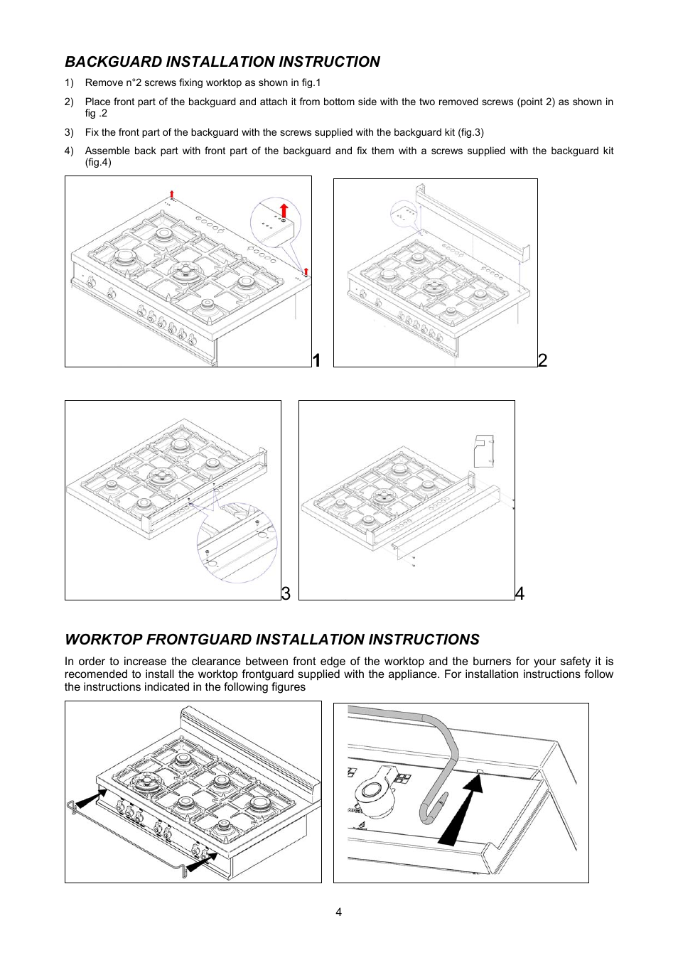 Bertazzoni X365GGVX (X36 5 00 X) User Manual | Page 4 / 26