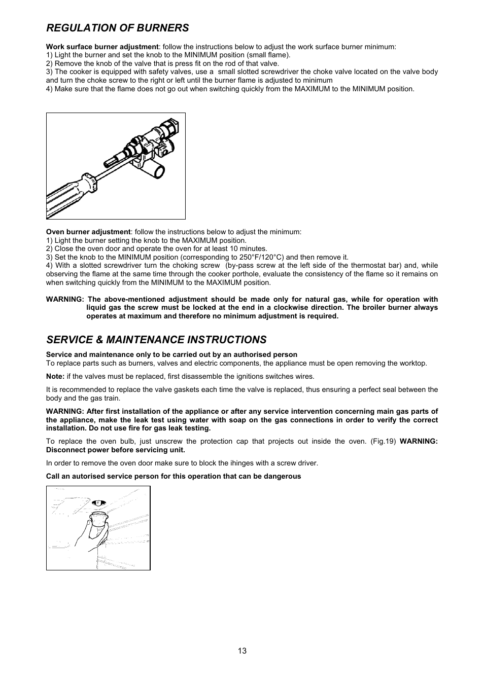 Bertazzoni X244GGVX User Manual | Page 13 / 28