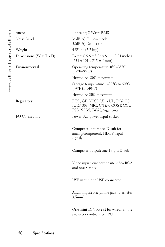 Dell 1100MP User Manual | Page 28 / 278
