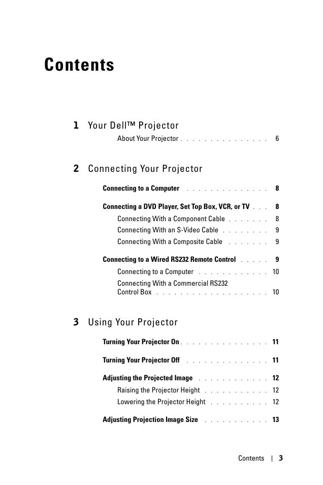 Dell 1100MP User Manual | Page 3 / 278