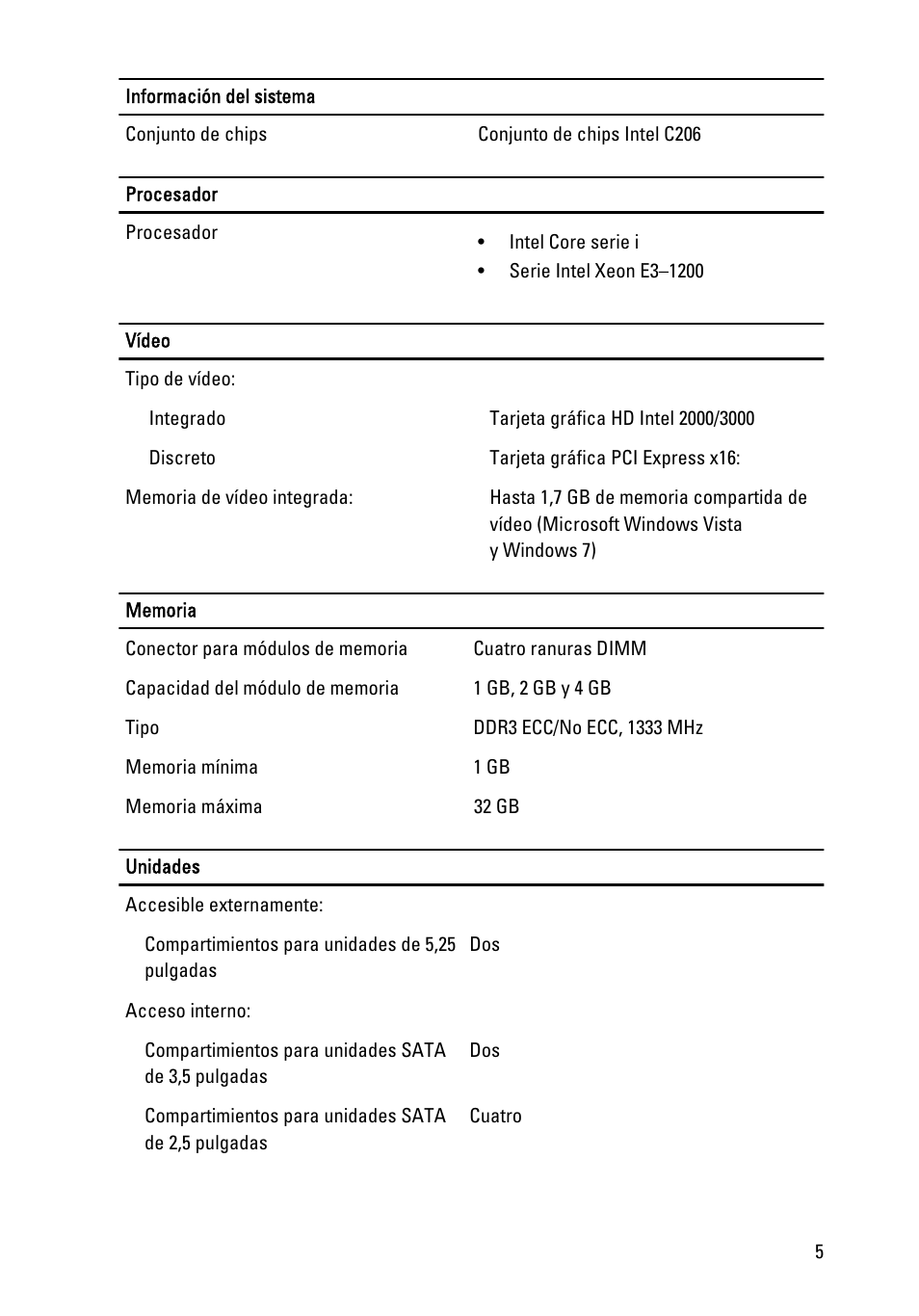 Dell Precision T1600 (Early 2011) User Manual | Page 5 / 8