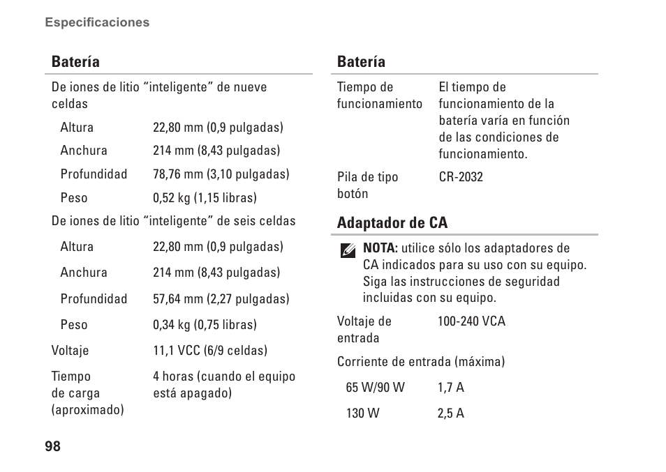 Dell Inspiron 15 (M5010, Early 2010) User Manual | Page 100 / 112
