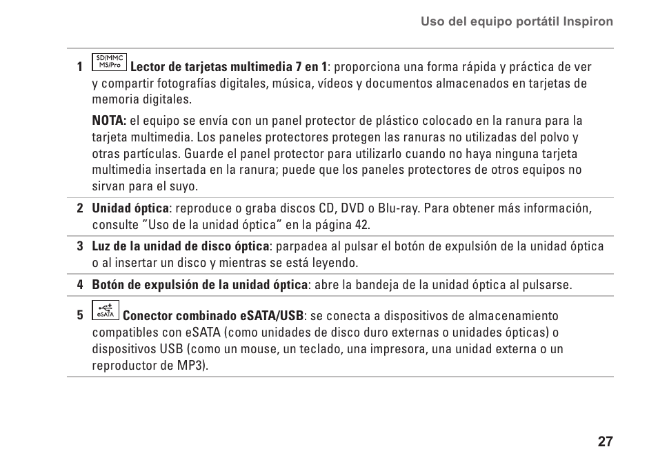 Dell Inspiron 15 (M5010, Early 2010) User Manual | Page 29 / 112