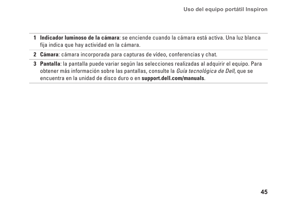 Dell Inspiron 15 (M5010, Early 2010) User Manual | Page 47 / 112