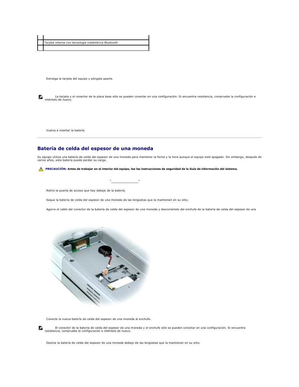 Batería de celda del espesor de una moneda | Dell Precision M70 User Manual | Page 101 / 122