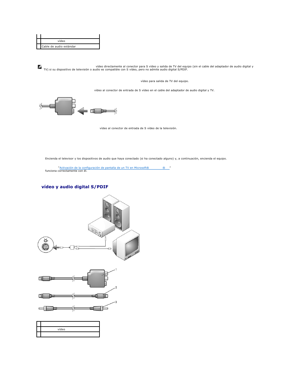 S-vídeo y audio digital s/pdif | Dell Precision M70 User Manual | Page 20 / 122