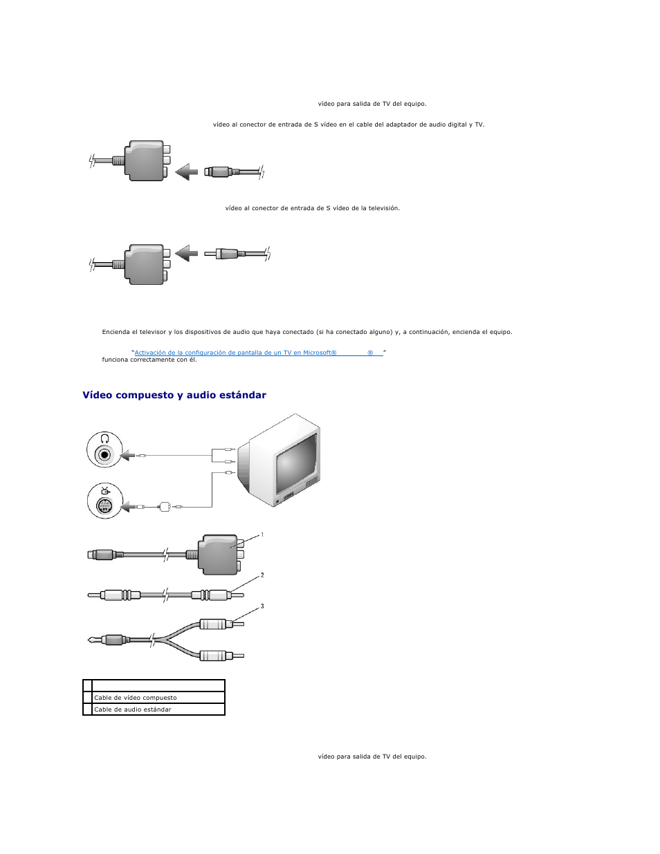 Vídeo compuesto y audio estándar | Dell Precision M70 User Manual | Page 21 / 122