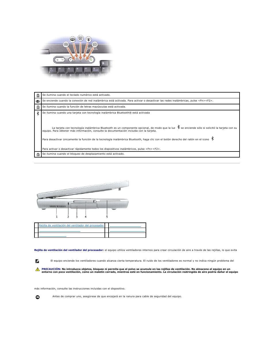 Vista lateral izquierda | Dell Precision M70 User Manual | Page 4 / 122