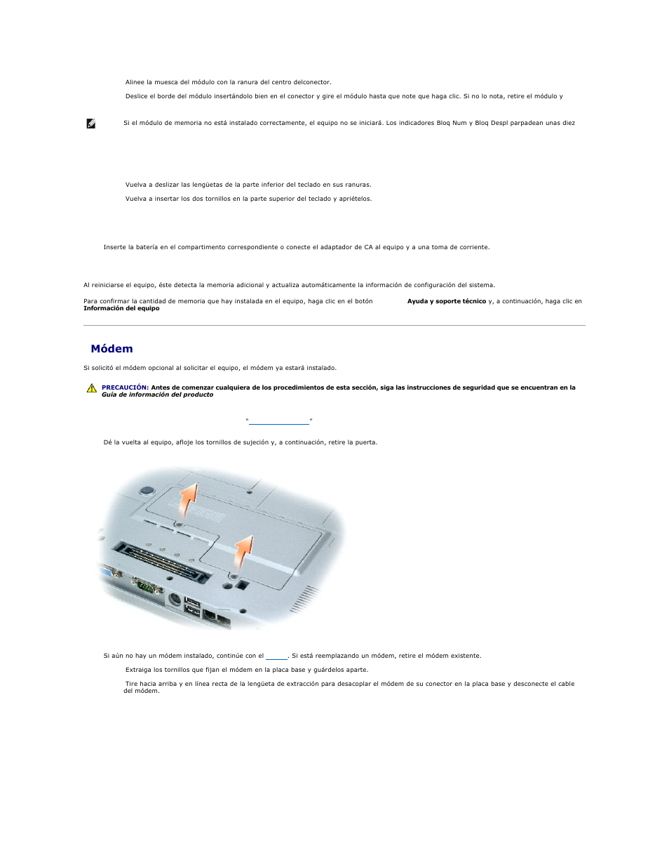Módem | Dell Precision M70 User Manual | Page 96 / 122
