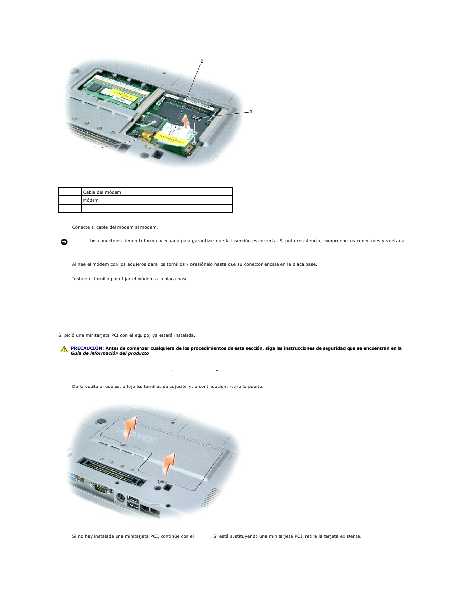 Minitarjeta pci | Dell Precision M70 User Manual | Page 97 / 122