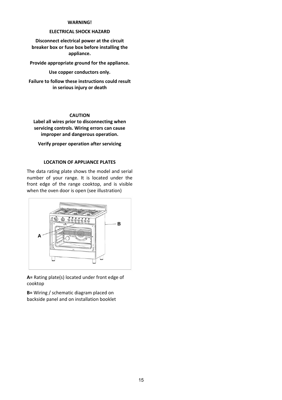 Bertazzoni X365PIRX User Manual | Page 15 / 50