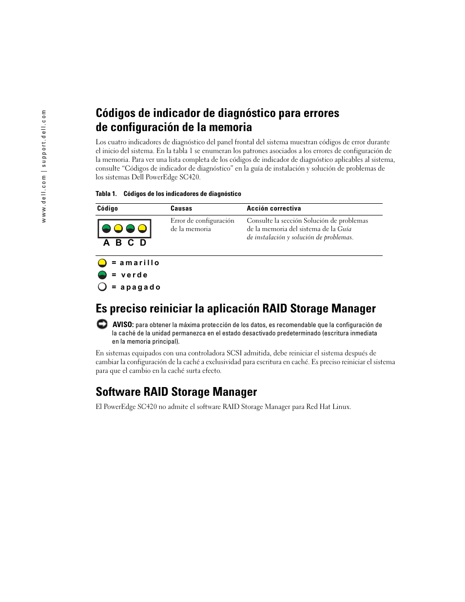 Software raid storage manager | Dell PowerEdge SC 420 User Manual | Page 20 / 21