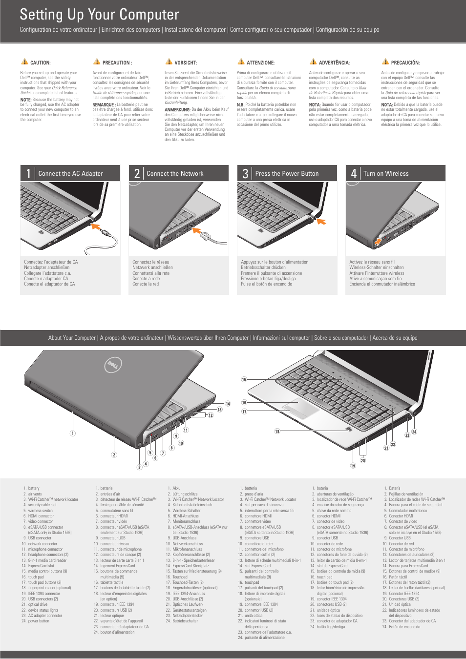 Dell Studio 1535 (Mid 2008) User Manual | 2 pages