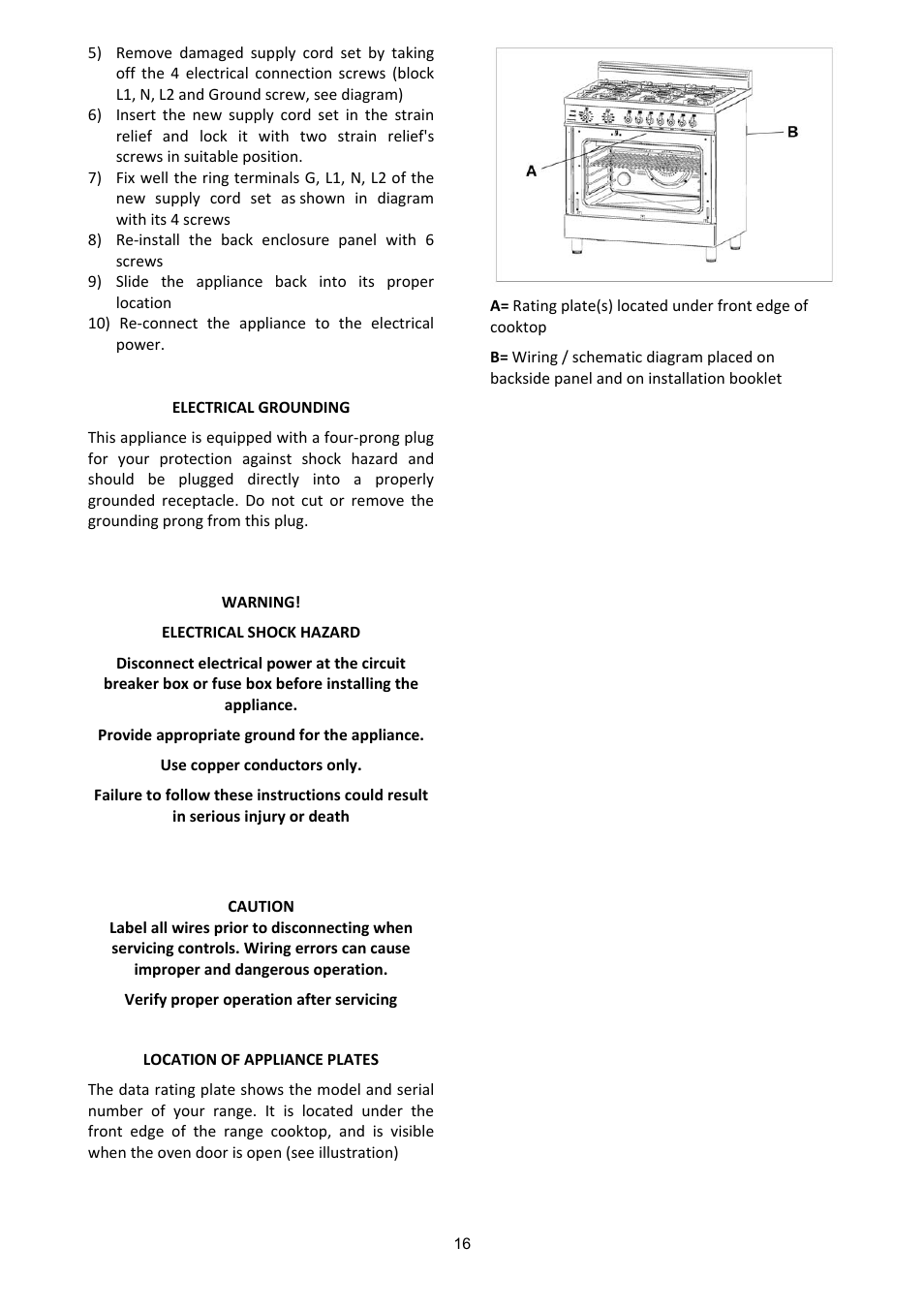 Bertazzoni (A User Manual | Page 16 / 52
