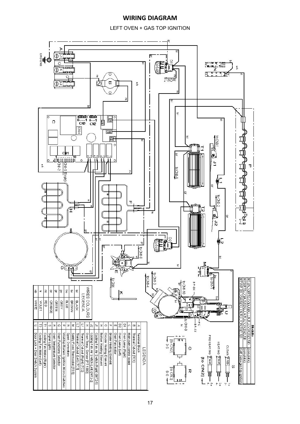 Wiring diagram | Bertazzoni (A User Manual | Page 17 / 52