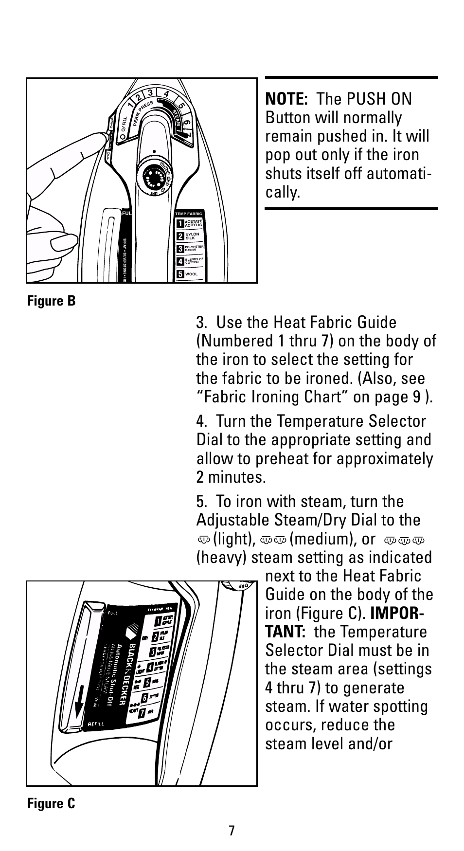 7figure b, Figure c | Black & Decker F499S User Manual | Page 7 / 16