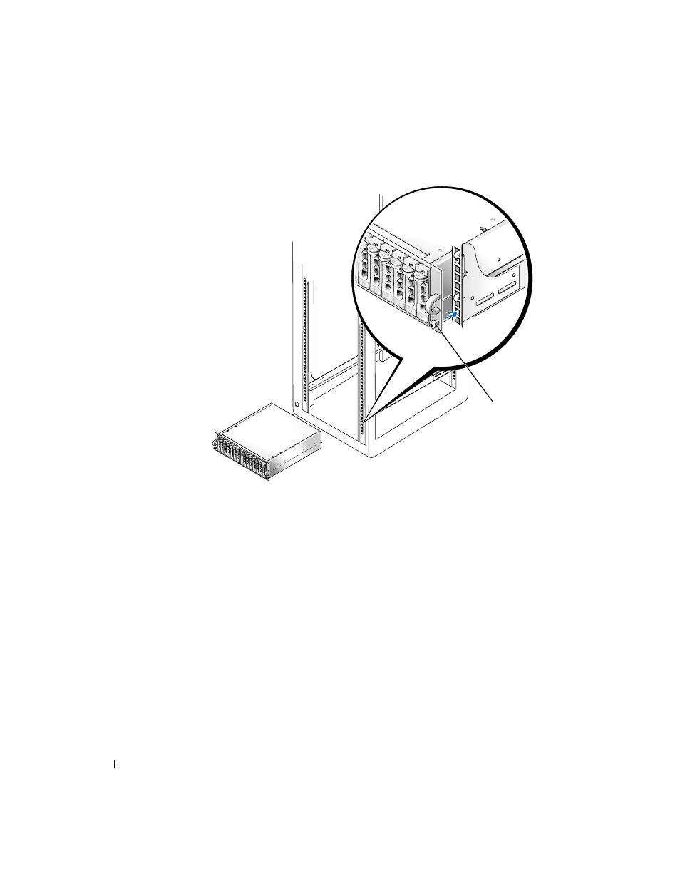 Einsetzen der rack-türen, Abbildung 3-10. installieren des systems im rack | Dell PowerVault 221S (SCSI) User Manual | Page 64 / 110