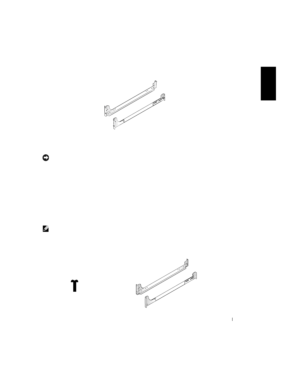 Dell rack requirements, Versarails rack kit contents, Figure 1-1 | Rapidrails rack kit contents, Figure 1-2 | Dell PowerVault 221S (SCSI) User Manual | Page 7 / 110