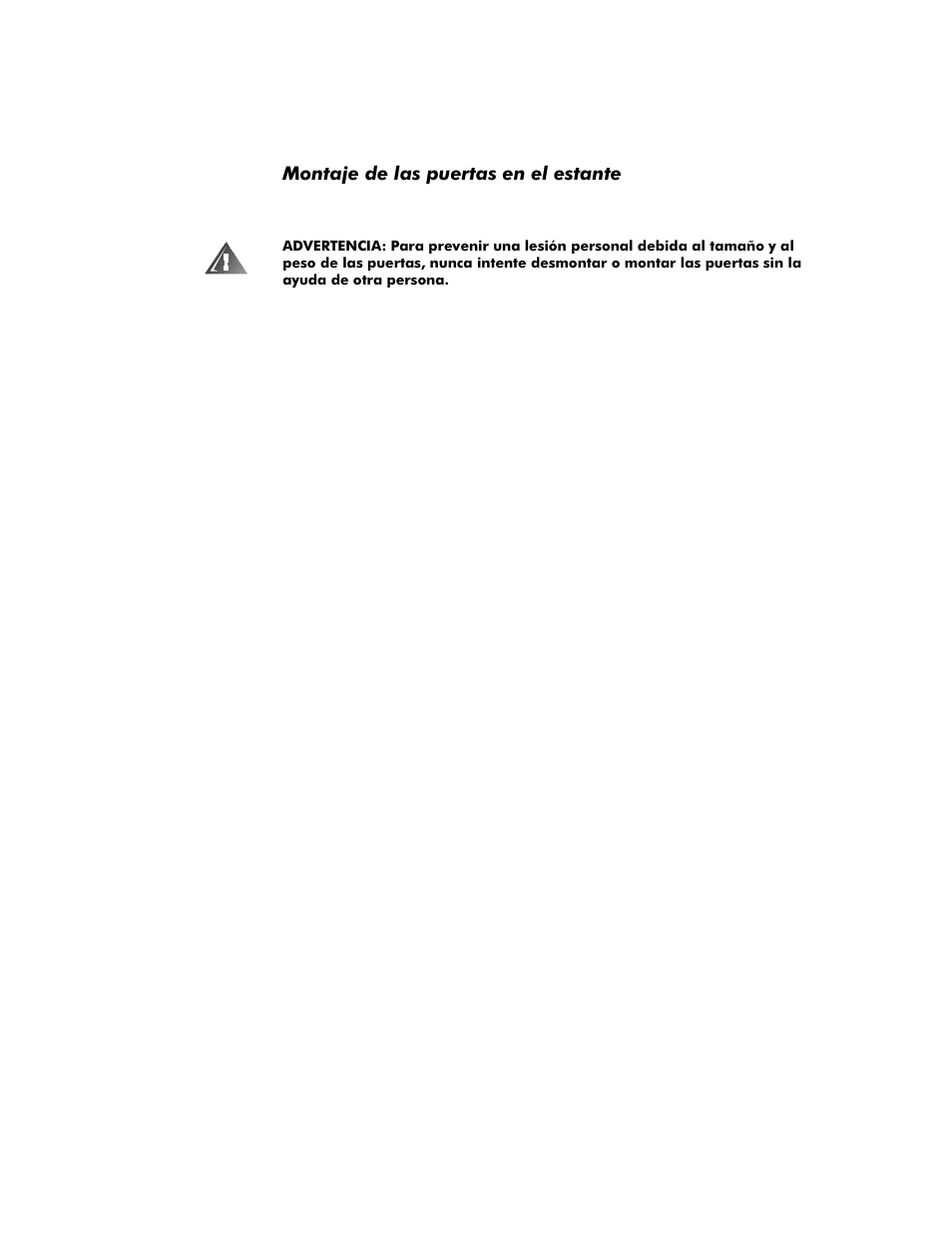 Montaje de las puertas en el estante, 0rqwdmhghodvsxhuwdvhqhohvwdqwh | Dell PowerVault 35F (Fibre Channel Bridge) User Manual | Page 50 / 50