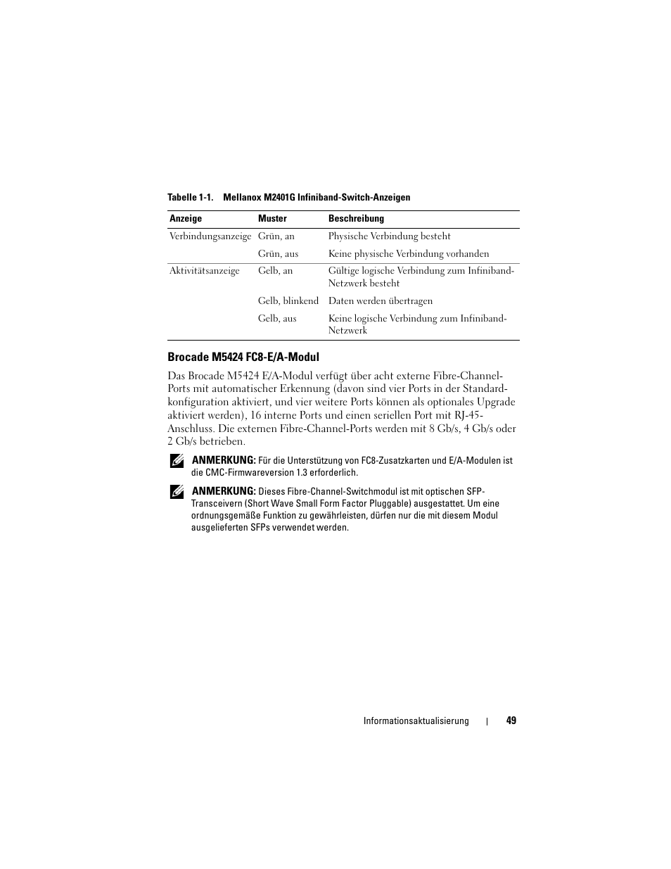 Brocade m5424 fc8-e/a-modul | Dell PowerEdge M710 User Manual | Page 49 / 92