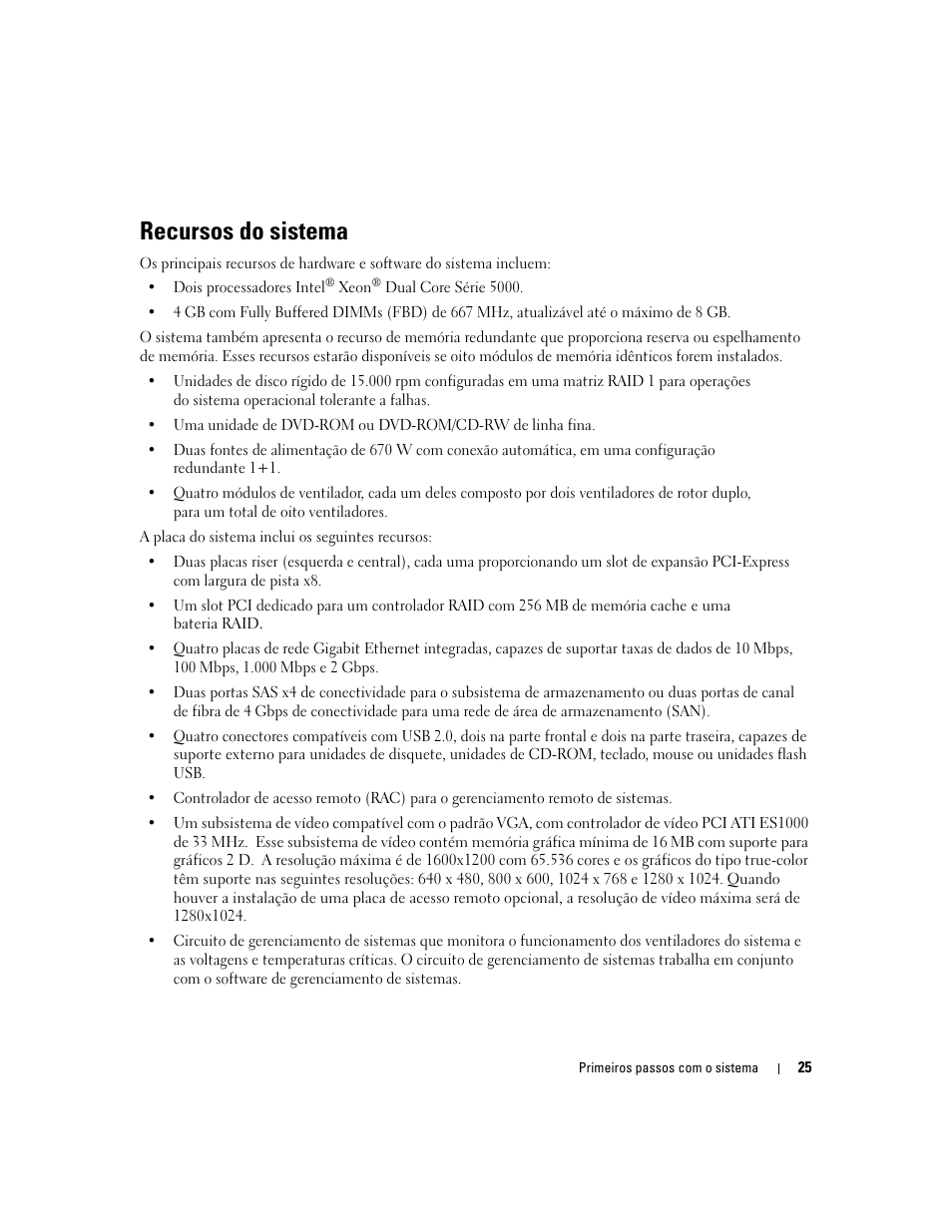 Recursos do sistema | Dell PowerVault NX1950 User Manual | Page 27 / 48