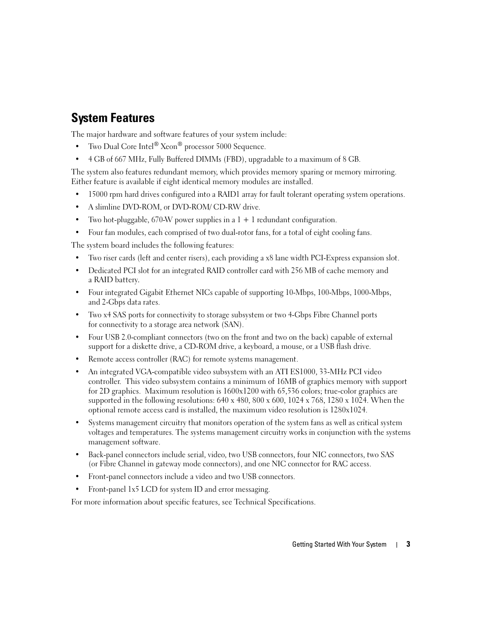 System features | Dell PowerVault NX1950 User Manual | Page 5 / 48