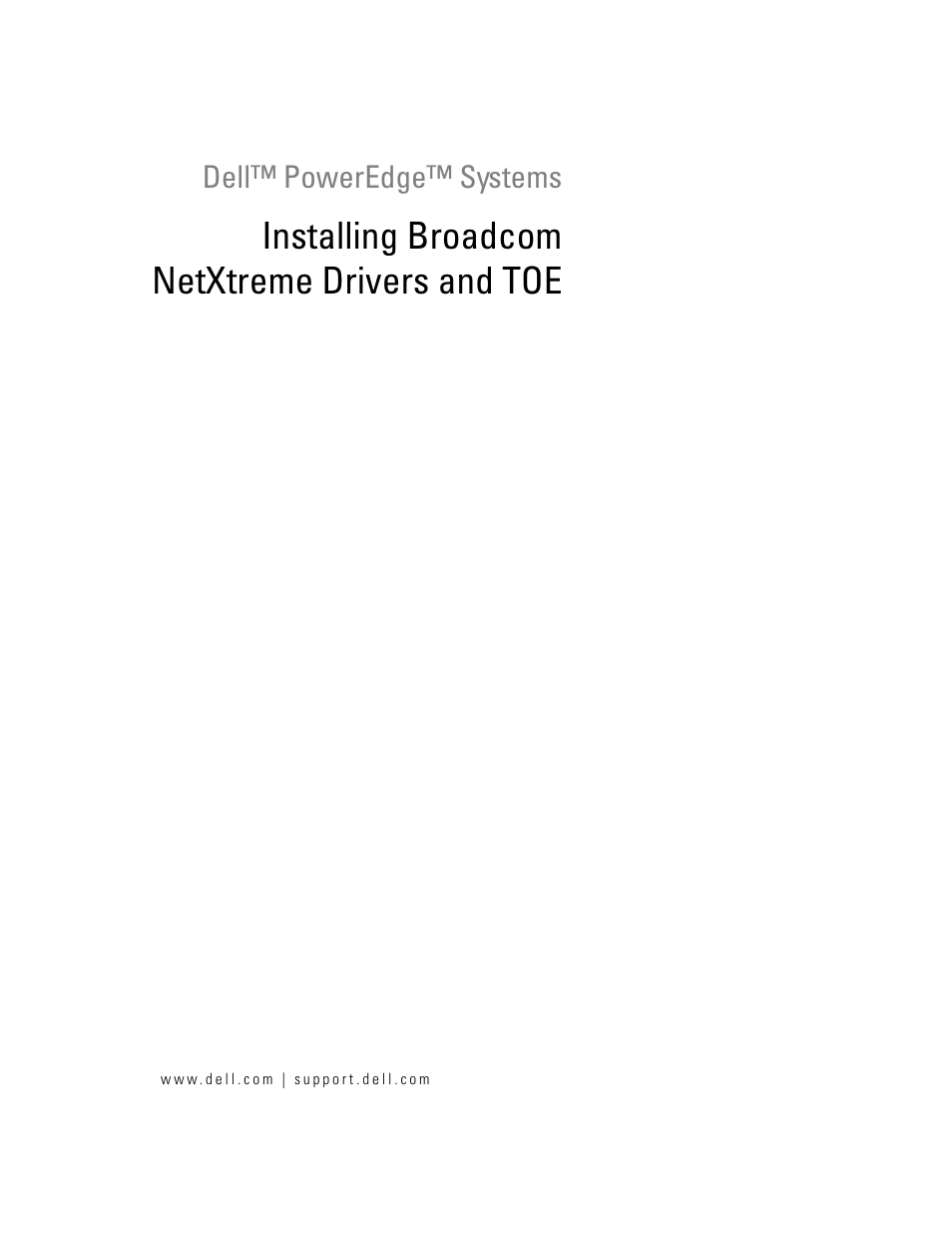 Installing broadcom netxtreme drivers and toe | Dell PowerEdge 2970 User Manual | Page 3 / 54