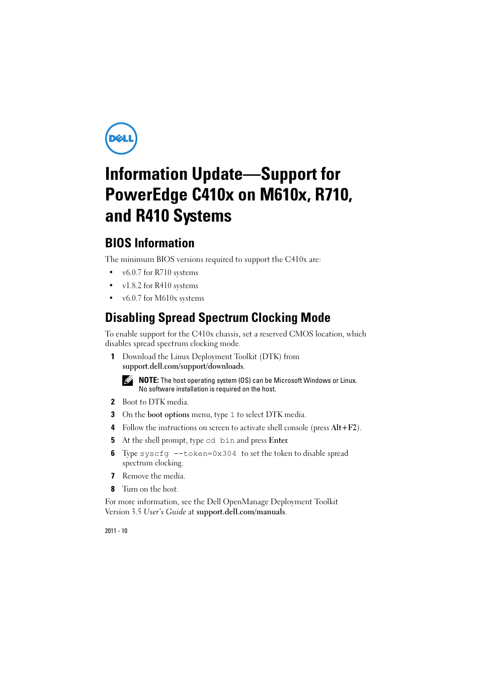 Dell PowerEdge M610x User Manual | 32 pages