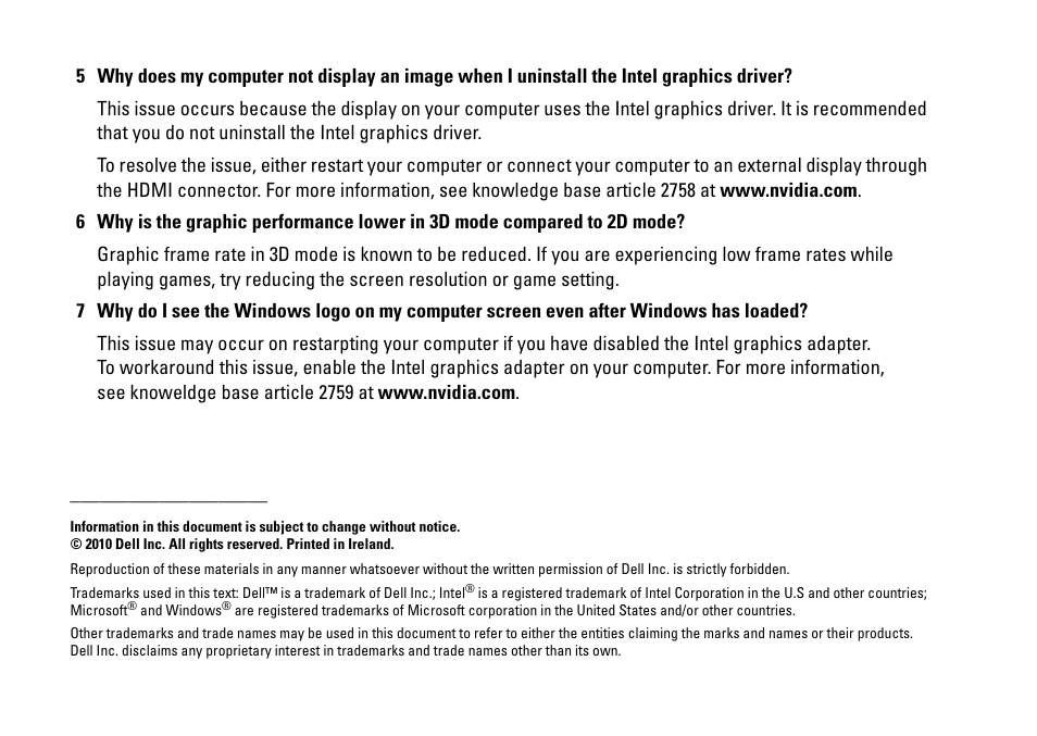 Dell XPS 14 (L401X, Late 2010) User Manual | Page 2 / 10