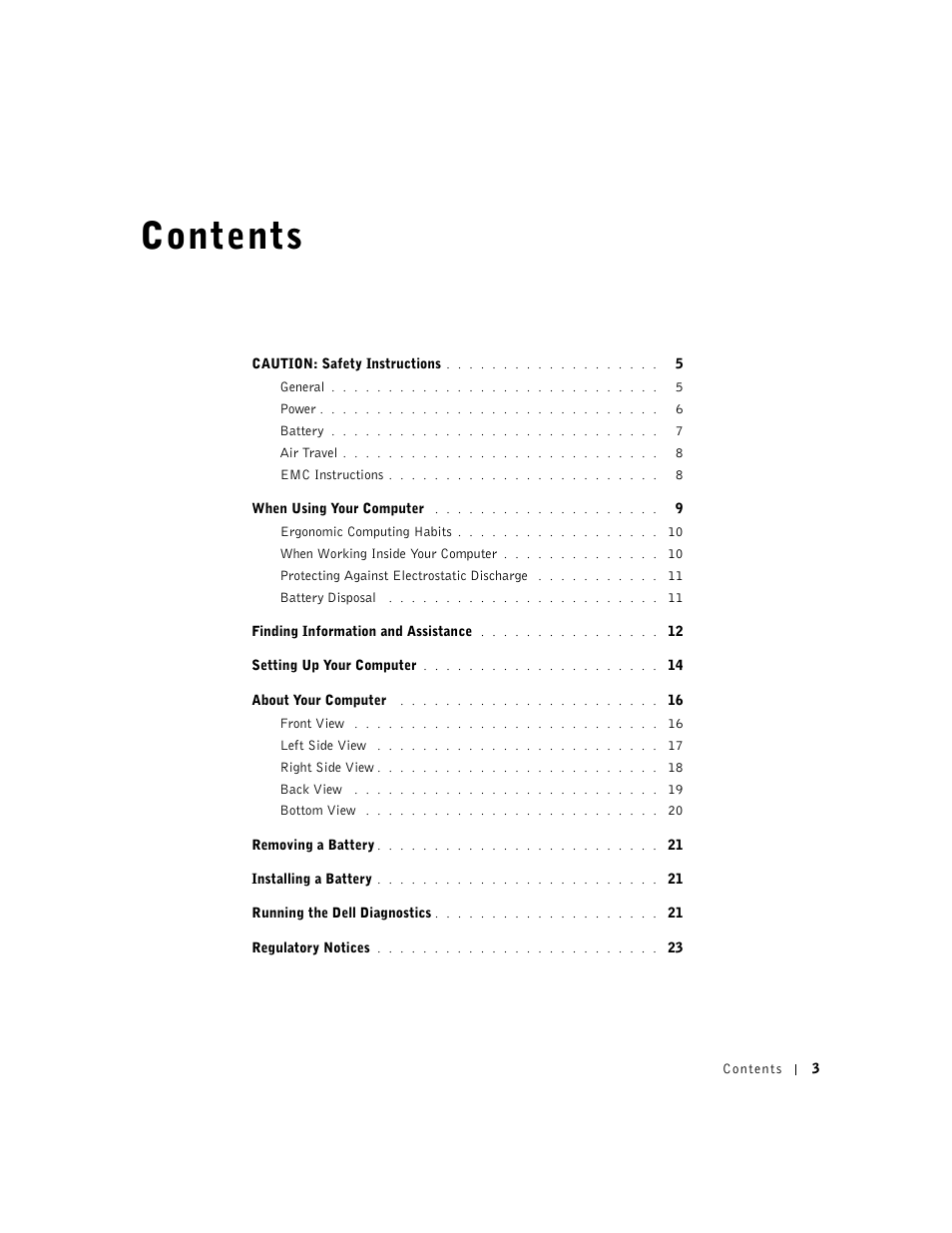 Dell Latitude C840 User Manual | Page 5 / 136