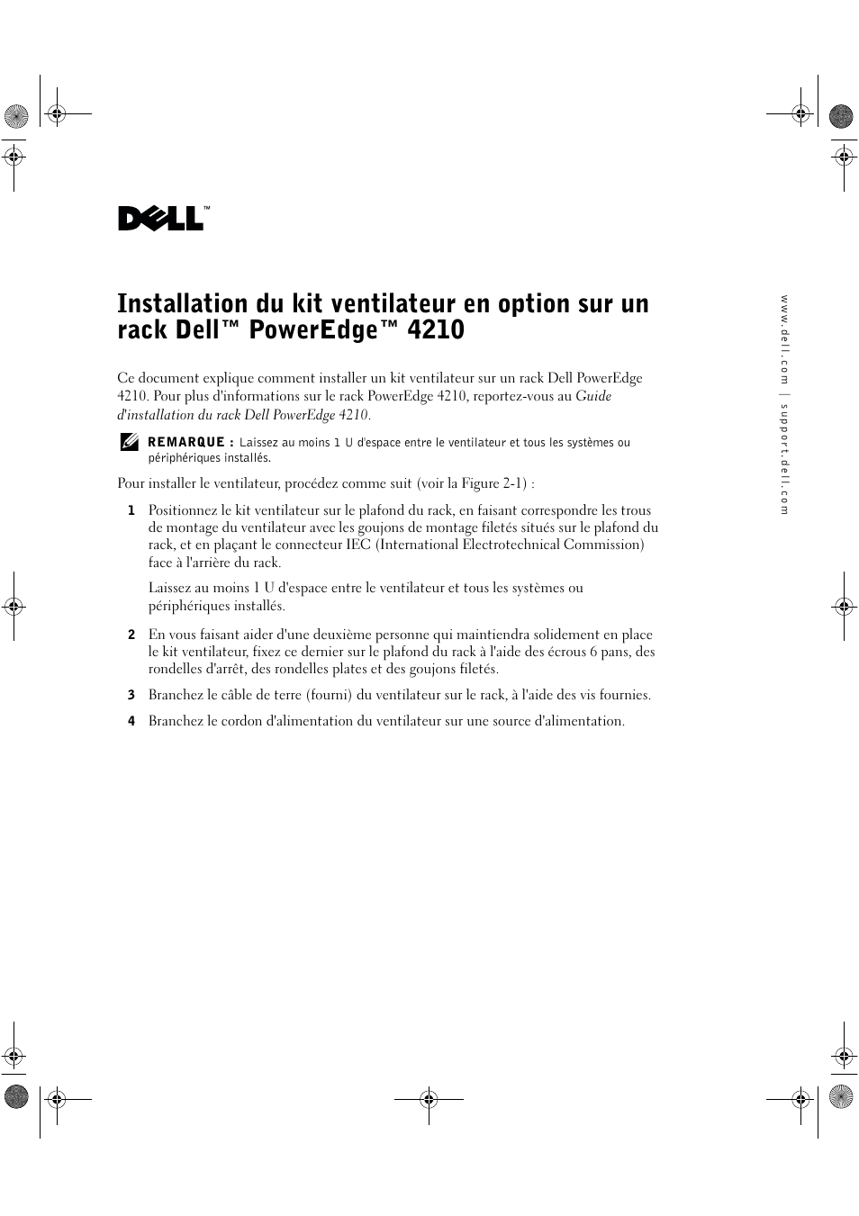Dell PowerEdge Rack Enclosure 4210 User Manual | Page 3 / 10